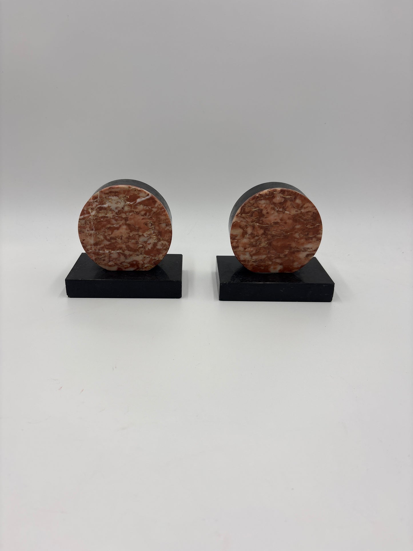 Vintage French Art Deco Black & Marble bookends from 1930’s