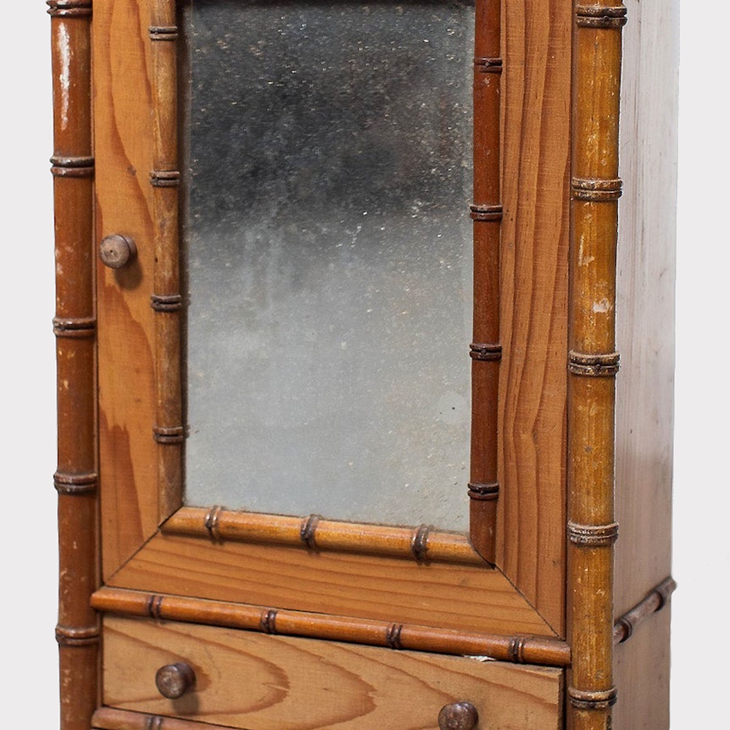 detail view French Miniature Bamboo Upright Chest