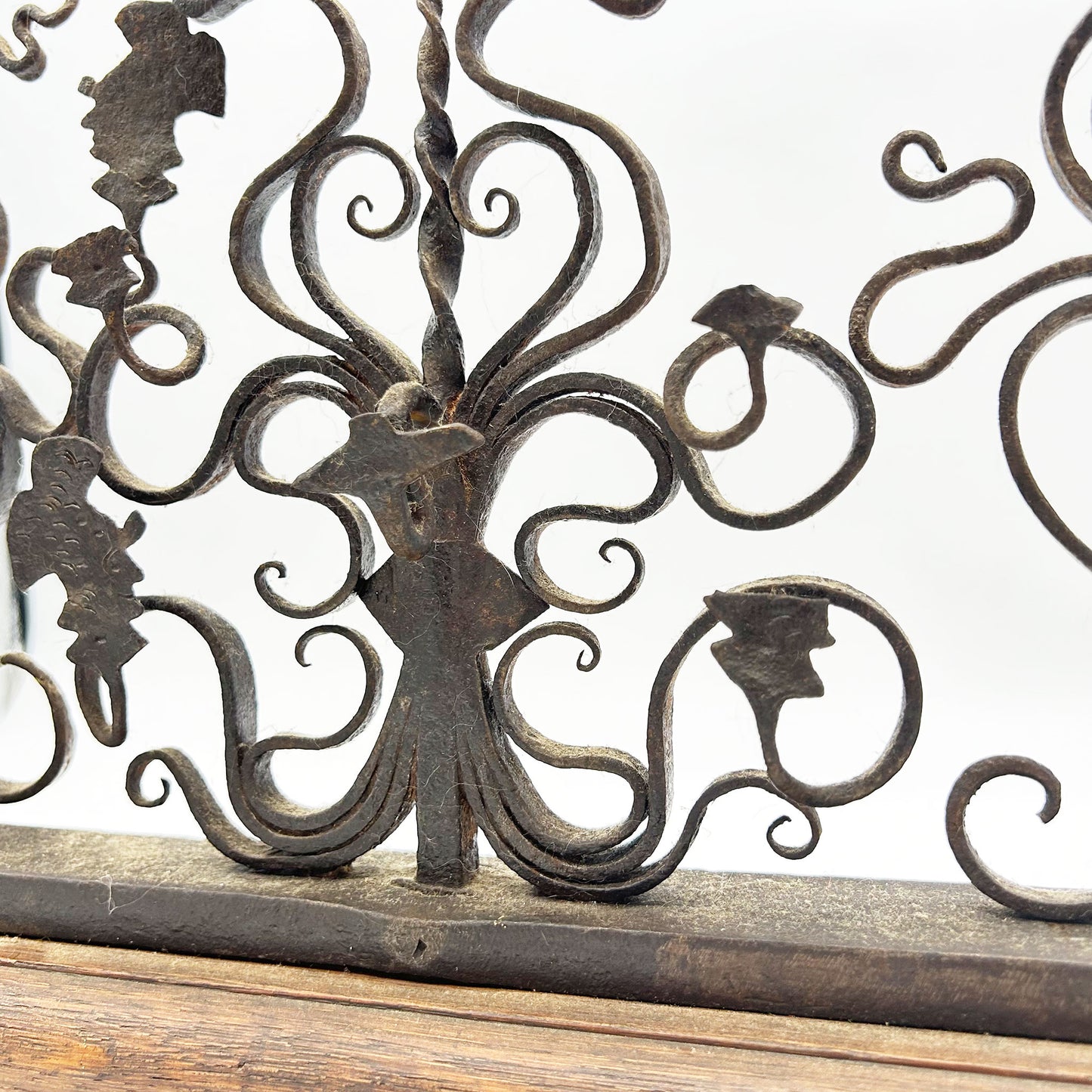 close up of 19th Century Hand Forged Lintel from Spain