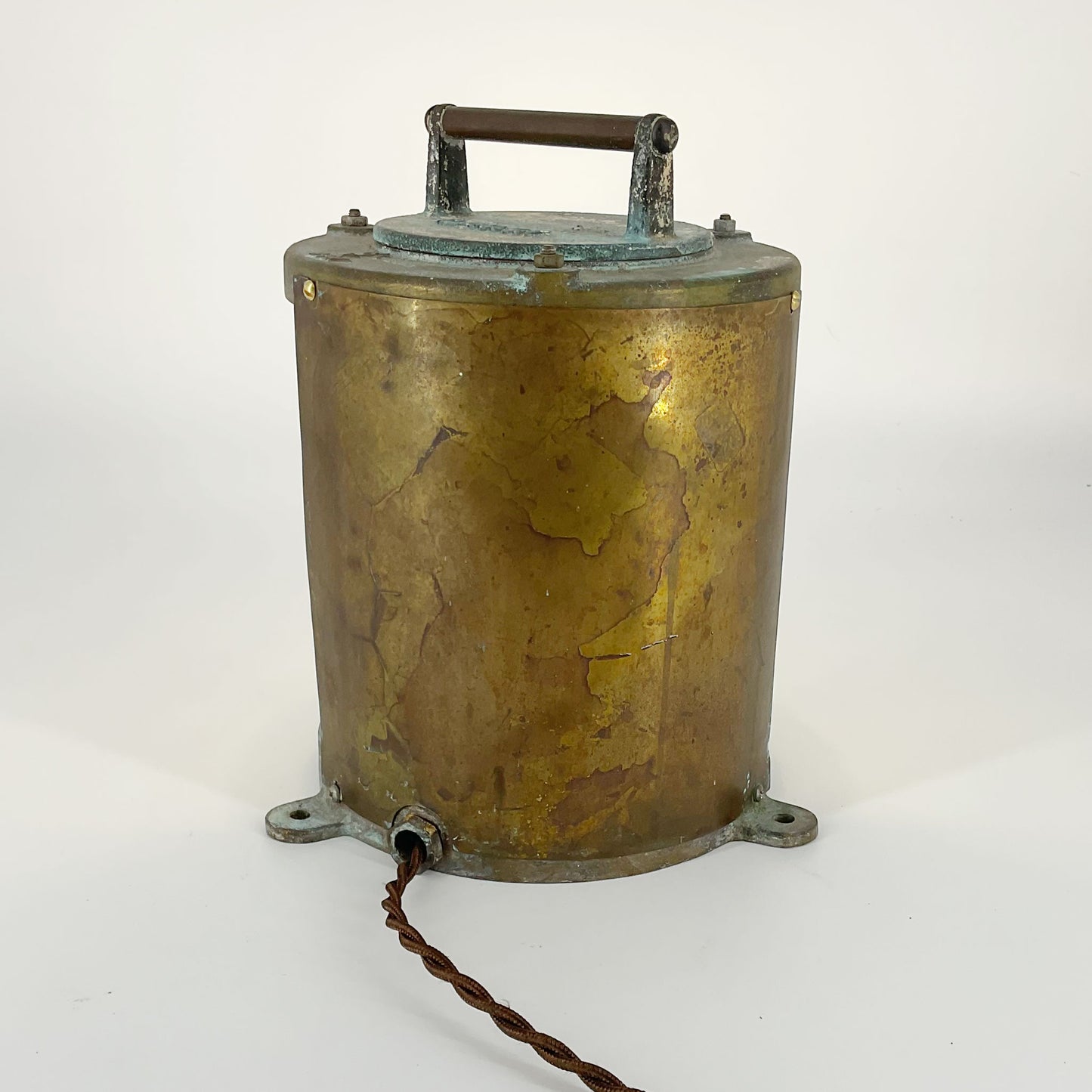 back view of Vintage Bronze Perko Maritime Lamp