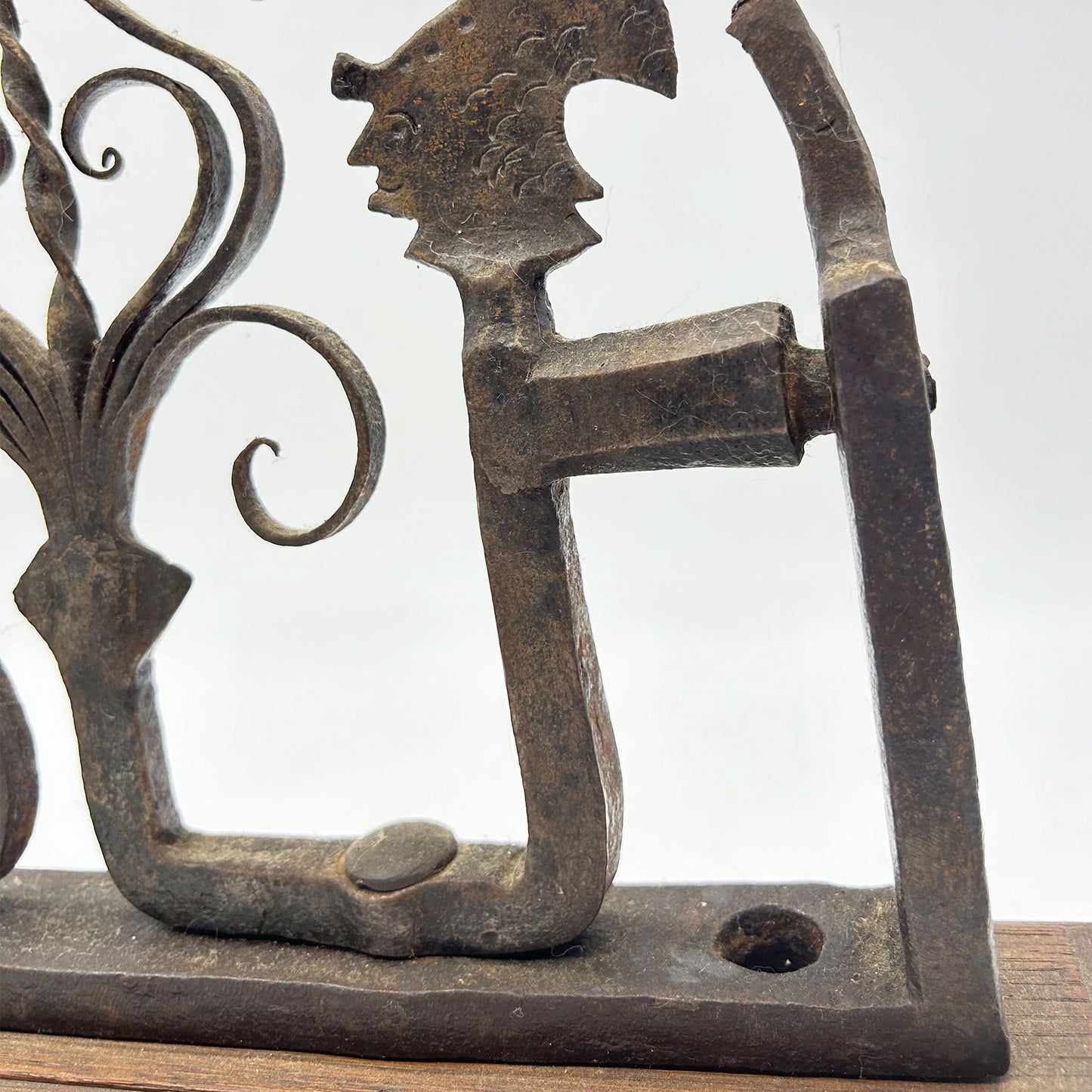 iron detail of 19th Century Hand Forged Lintel from Spain