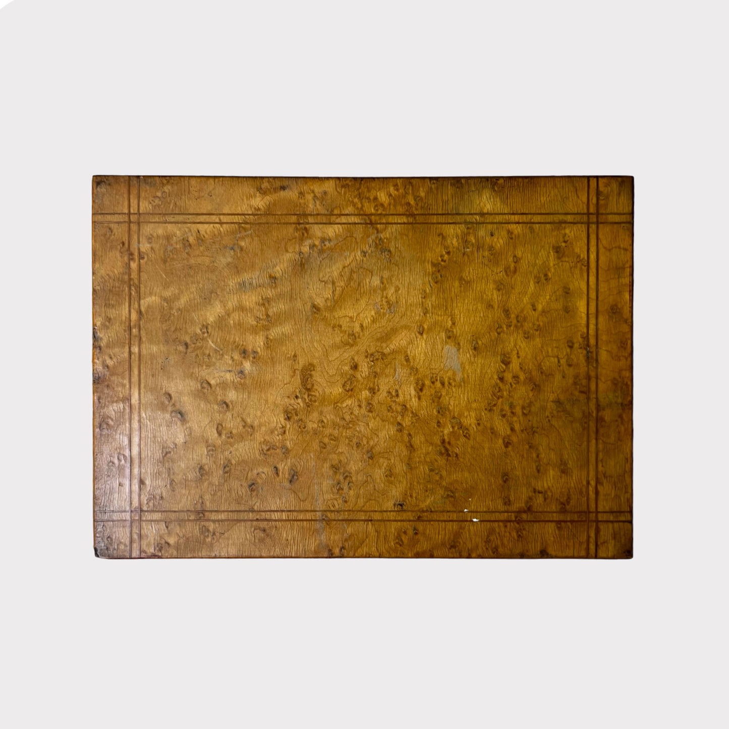 Top design of Antique French Curly Maple Keepsake Box