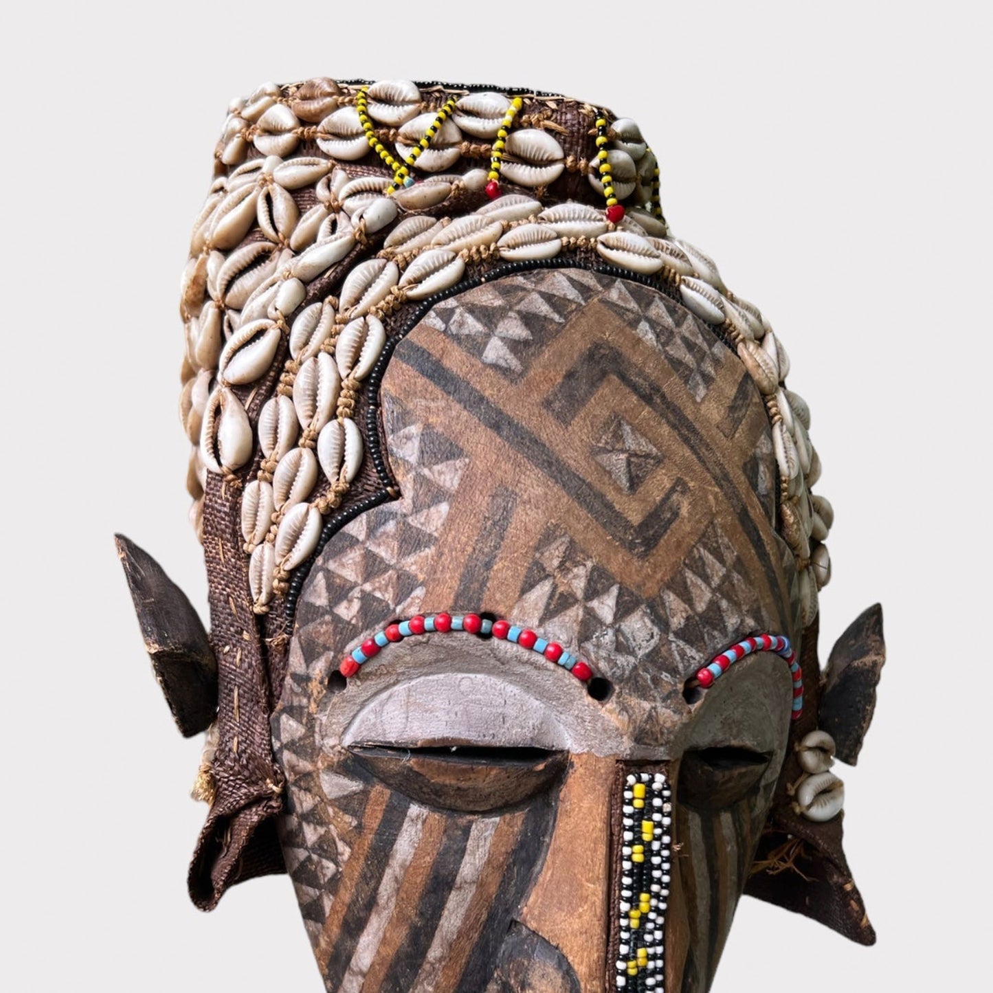 close up view of Ngaady a Mwash Ceremonial Mask