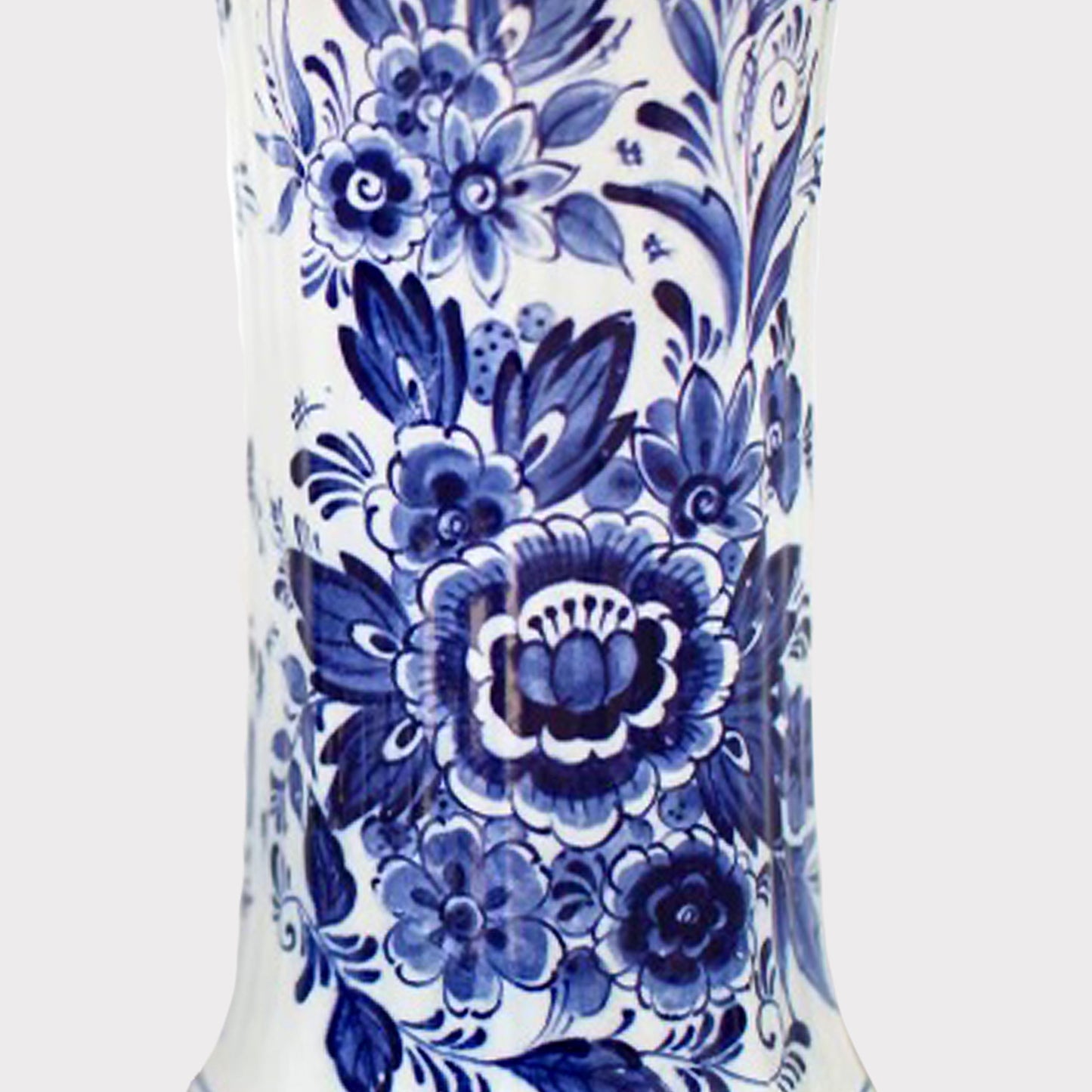 close up of Dutch Delft Vase by Royal Delfts Blauw