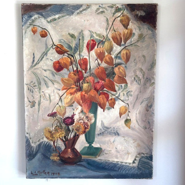 Post War Chinese Lantern Painting Attributed to Leopold Muller (Belgian, 1879–1961)