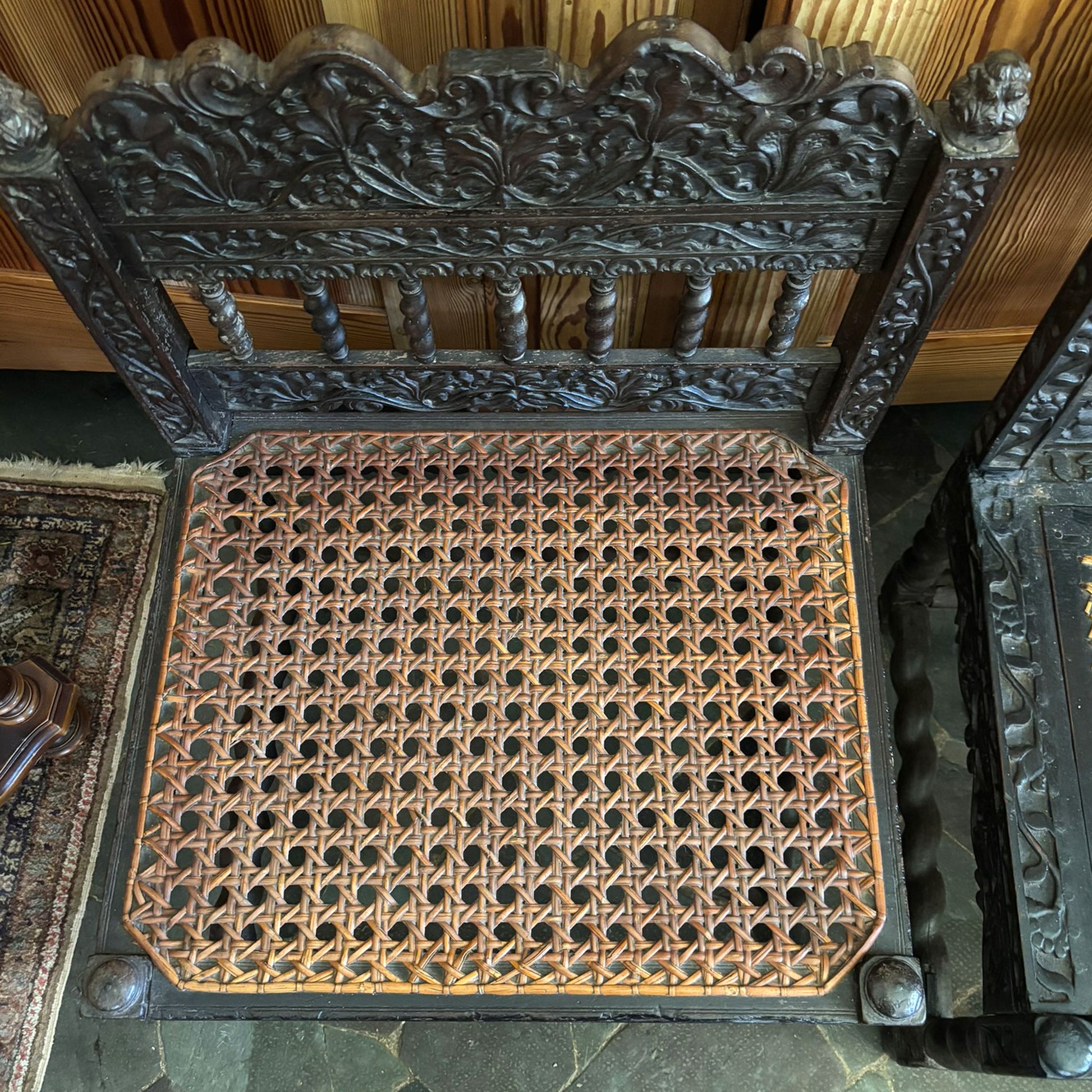 Chair One caning seat detail