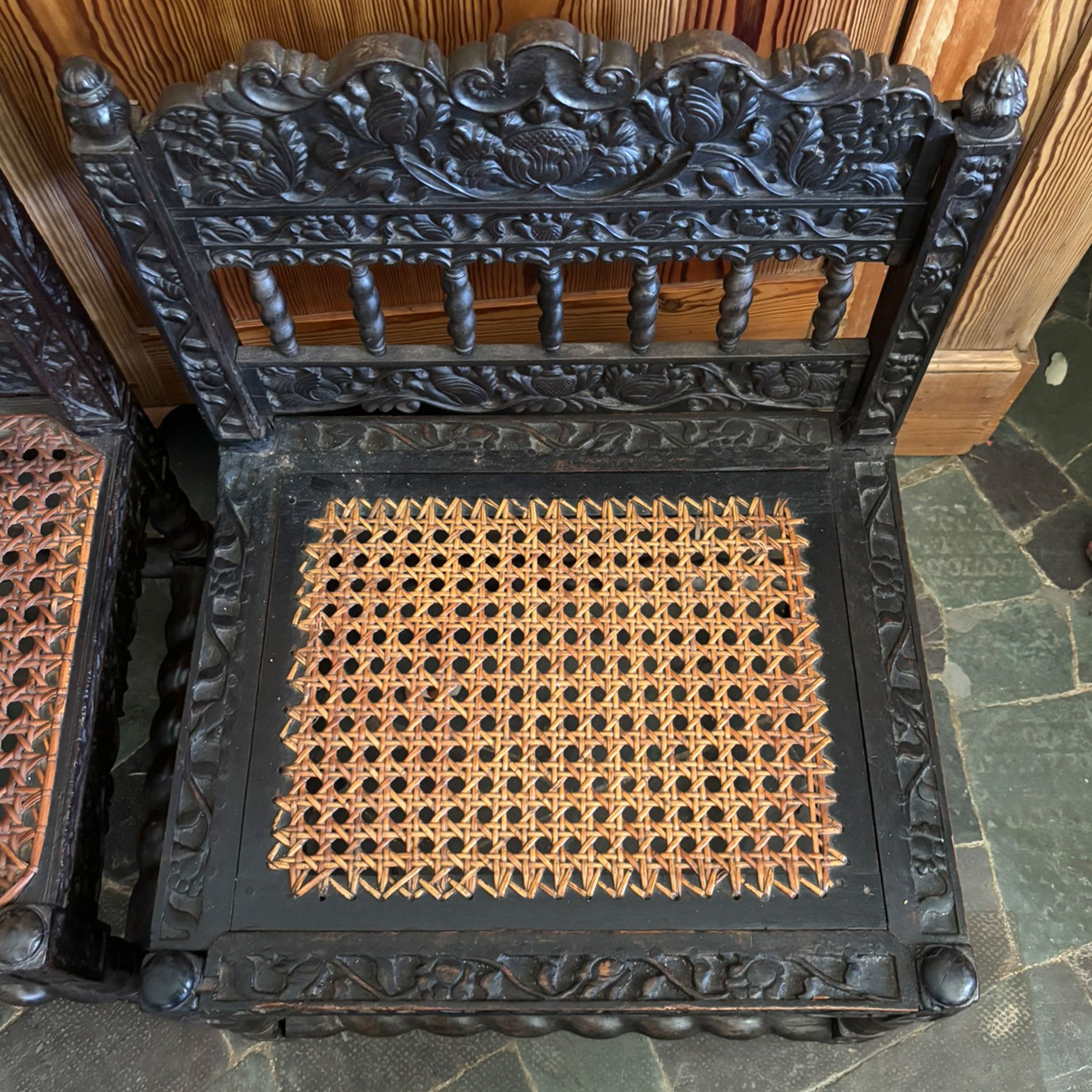 Chair Two caning seat detail