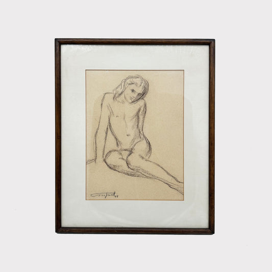 Drawing of a Nude Person, Framed