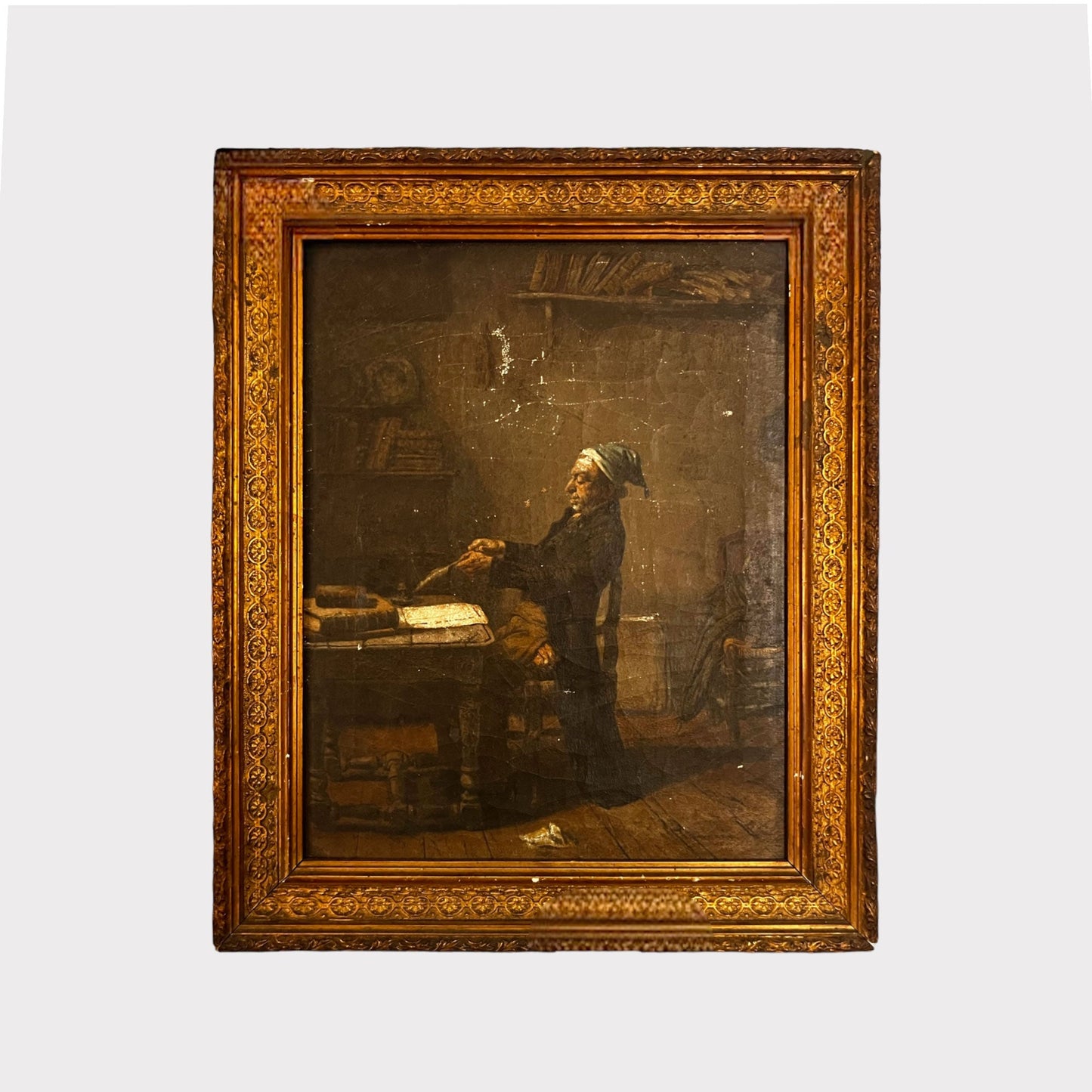 Flemish Learned Man at Night Oil Painting