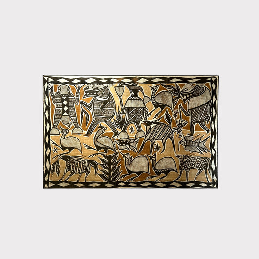 African Korhogo Mud Pigment Painted Cloth