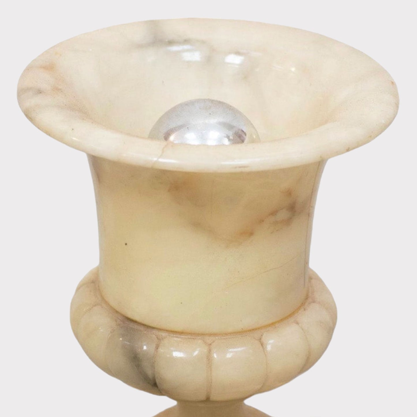 detailed view of Neoclasical Urn Alabaster Lamp