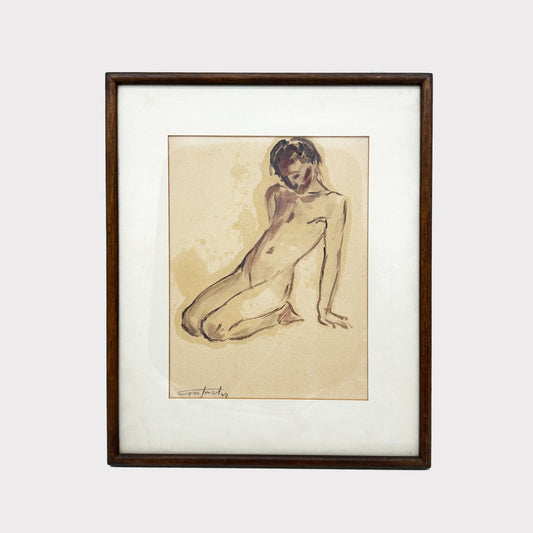 Drawing of a Nude Person, Framed