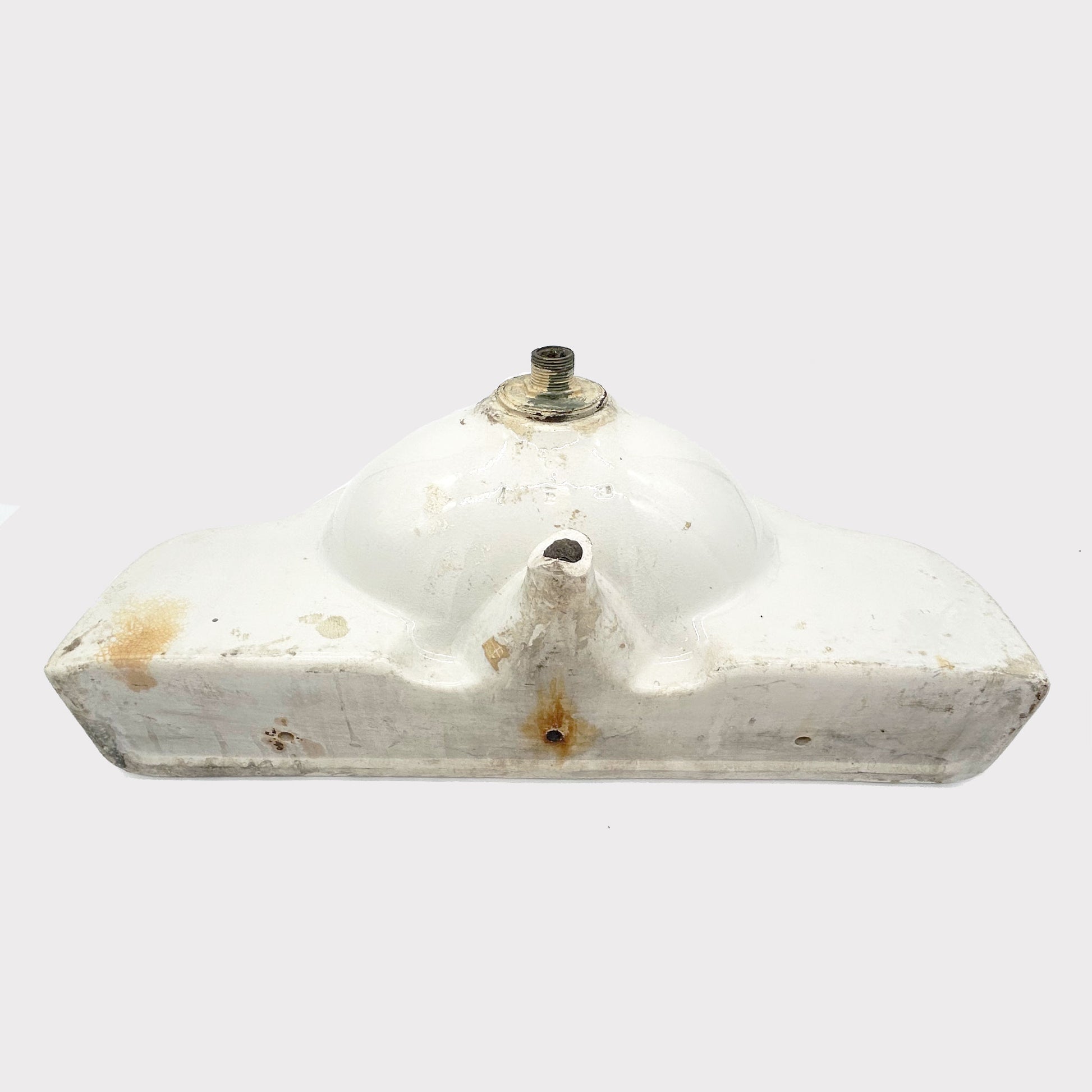 mounting side of sink view of Vintage Porcelain Wall Mounted Sink from Belgium